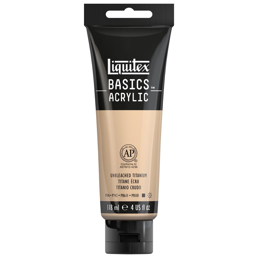 Tube of Unbleached Titanium Liquitex Basics Acrylic Paint