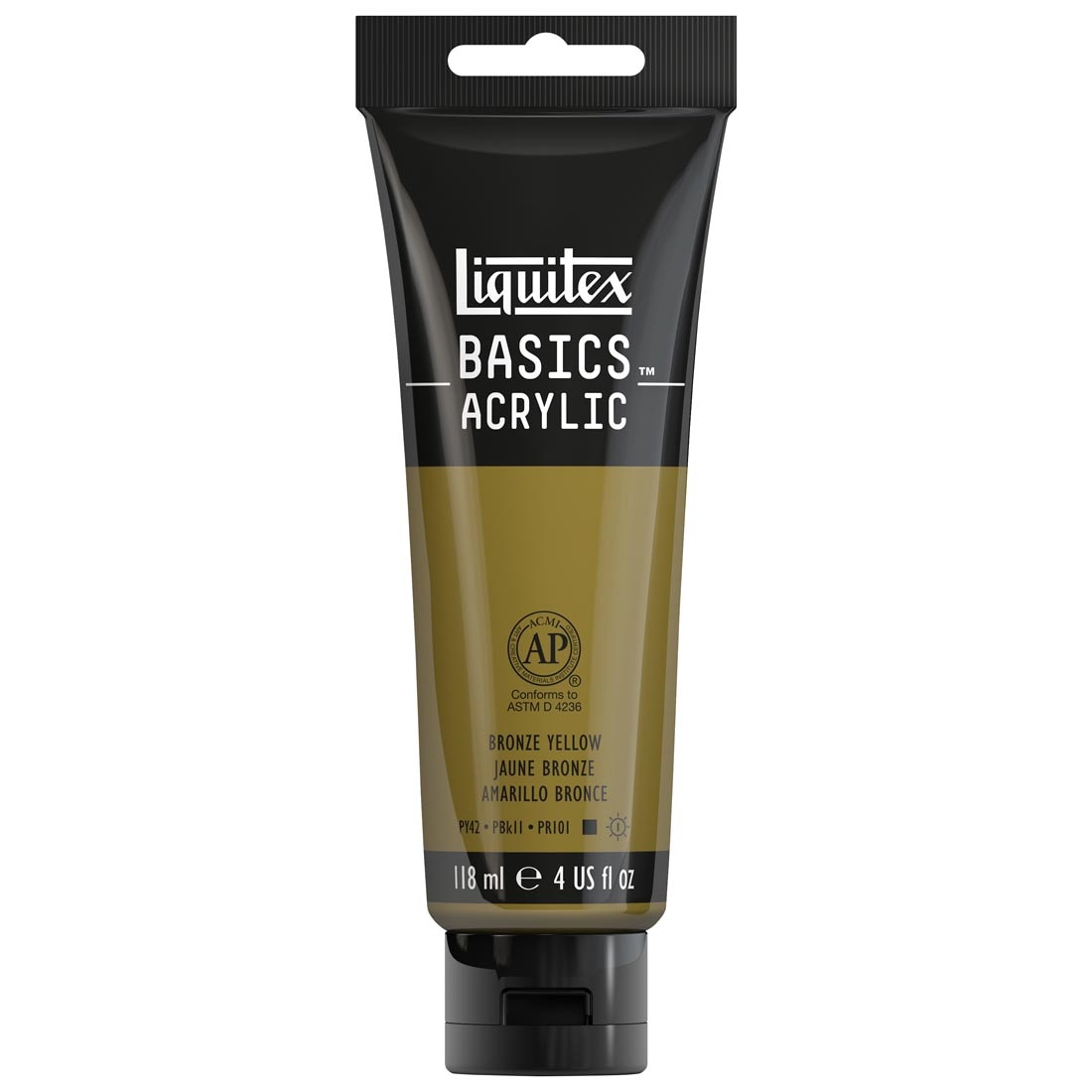 Tube of Bronze Yellow Liquitex Basics Acrylic Paint