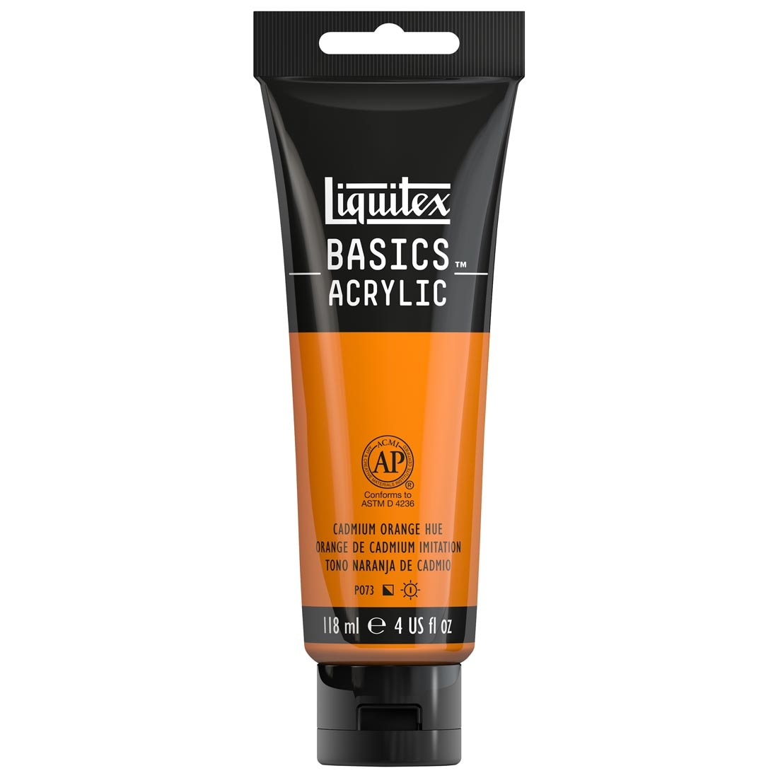 Tube of Cadmium Orange Hue Liquitex Basics Acrylic Paint