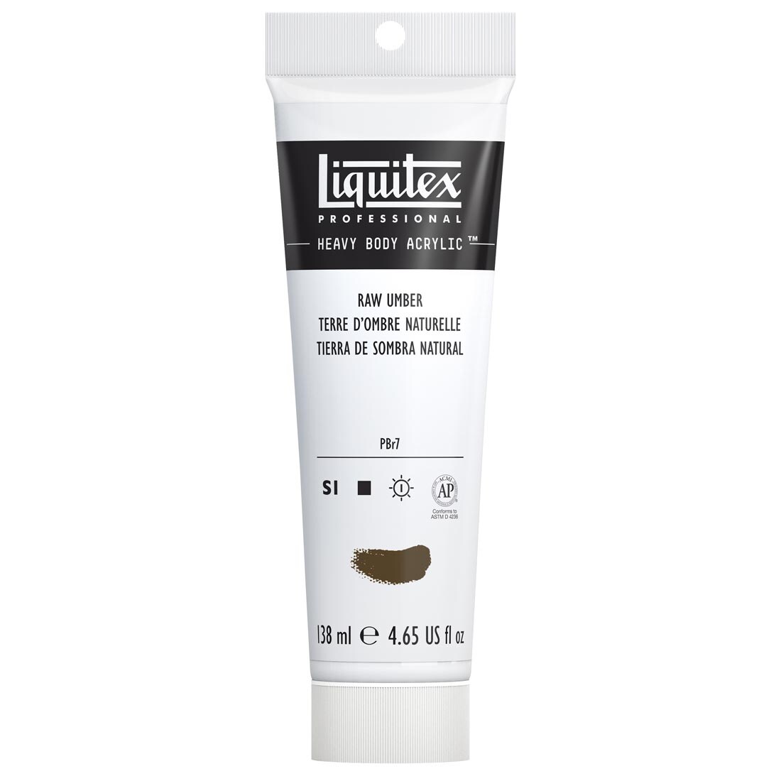 4.65 oz. Tube of Raw Umber Liquitex Professional Heavy Body Acrylic