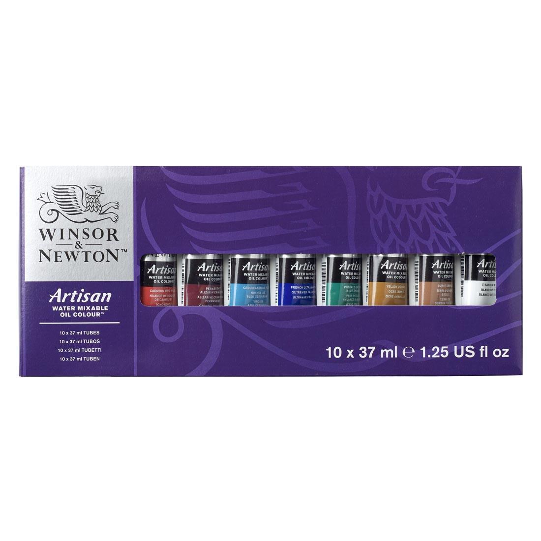 Winsor and Newton Artisan Water Mixable Oil Colours Large Tube Set, 10 colors, 37ml each