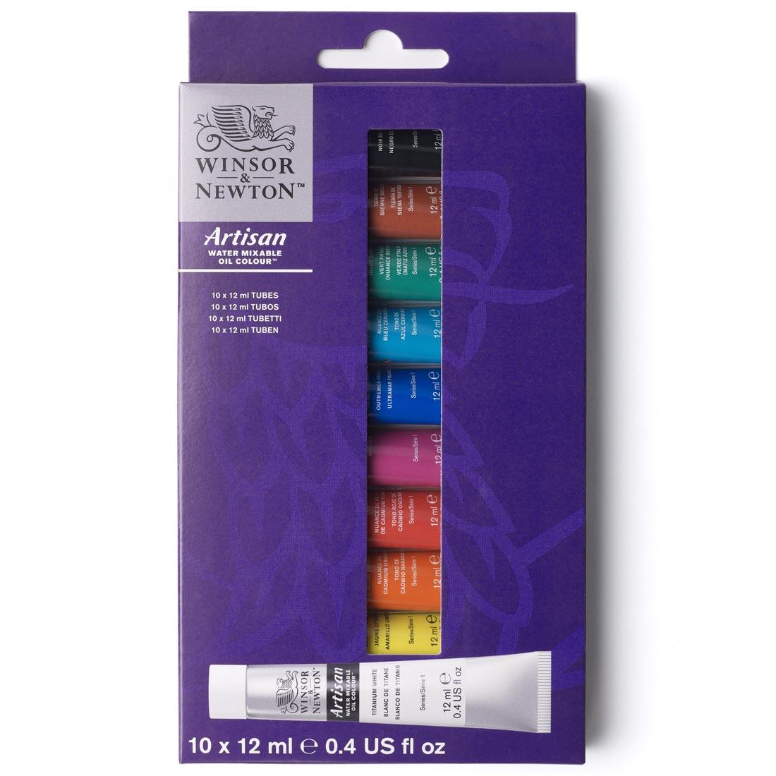 Winsor and Newton Artisan Water Mixable Oil Colours 10-Color Set