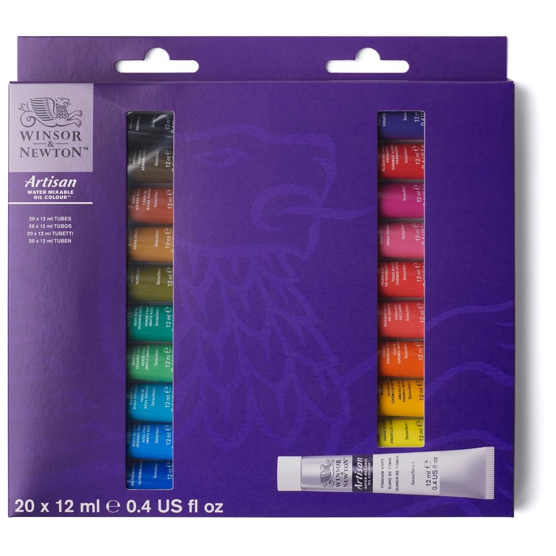 Winsor and Newton Artisan Water Mixable Oil Colours 20-Color Set