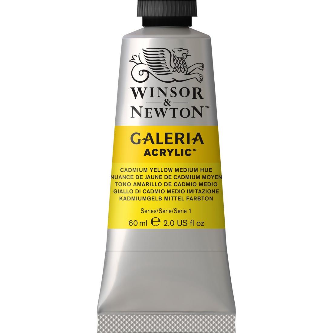 Tube of Cadmium Yellow Medium Hue Winsor and Newton Galeria Acrylic