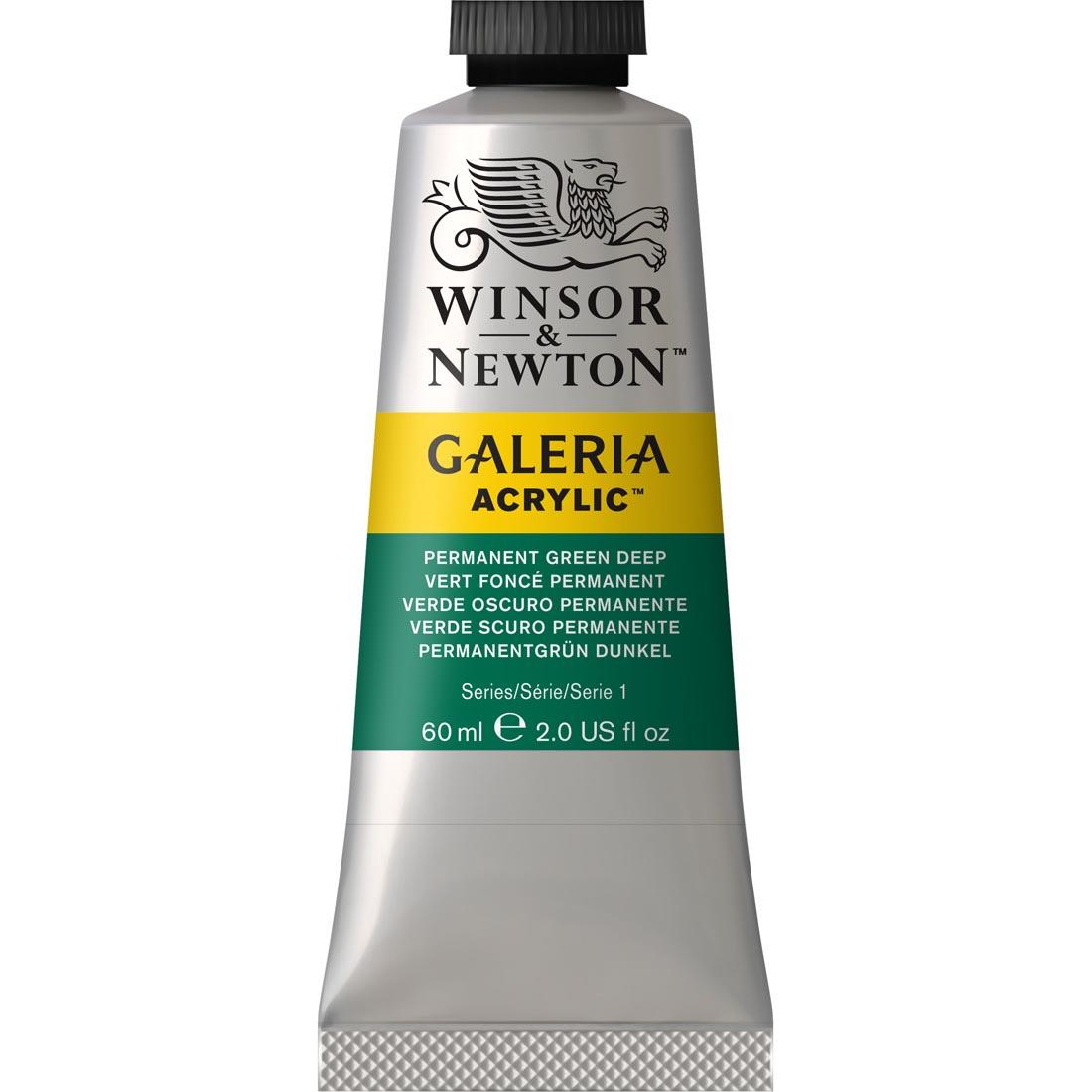 Tube of Permanent Green Deep Winsor and Newton Galeria Acrylic