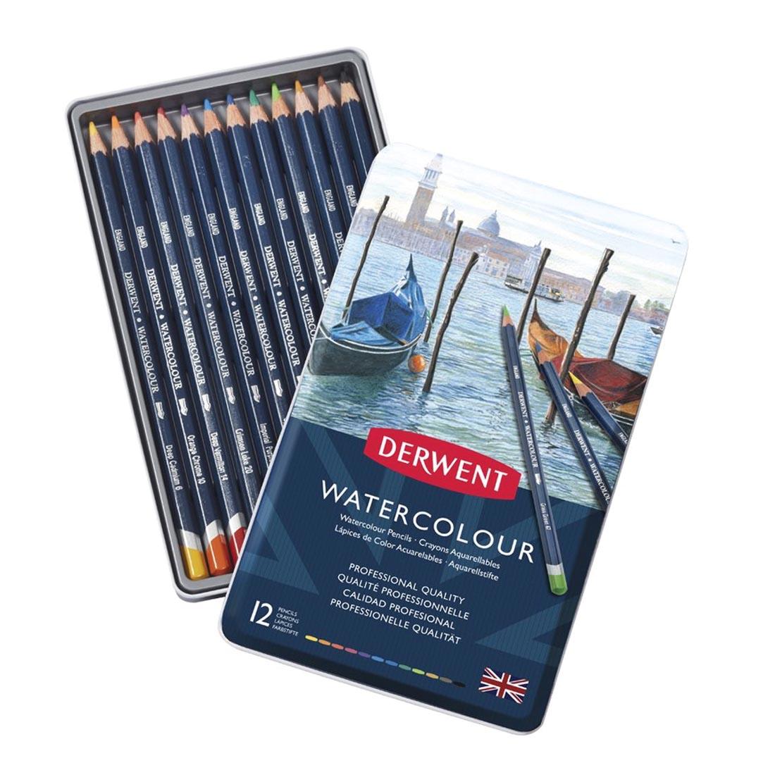 Derwent Watercolour Pencils 12-Color Set