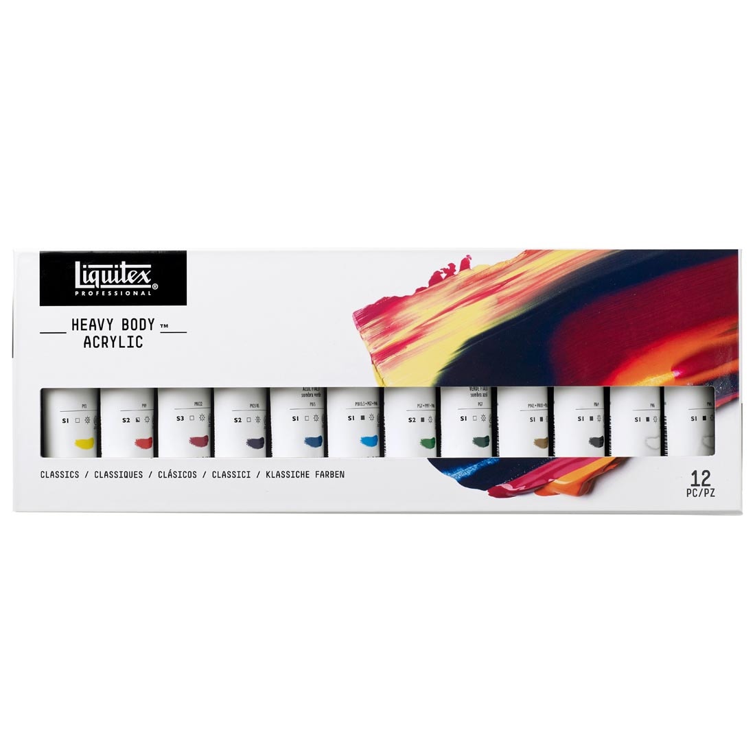 Liquitex Heavy Body Professional Acrylic Artist Colors Classic 12 Set