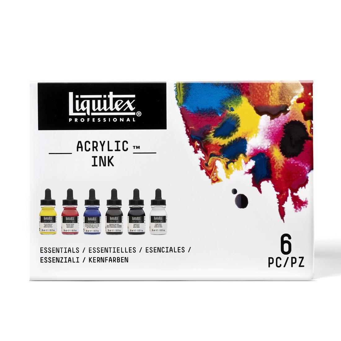 box of Liquitex Acrylic Ink Essentials Set