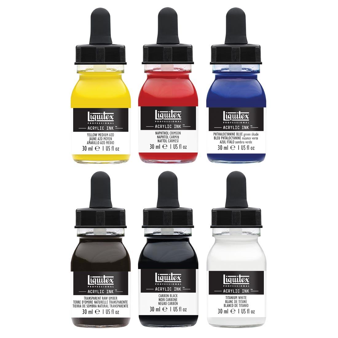 bottles found in Liquitex Acrylic Ink Essentials Set