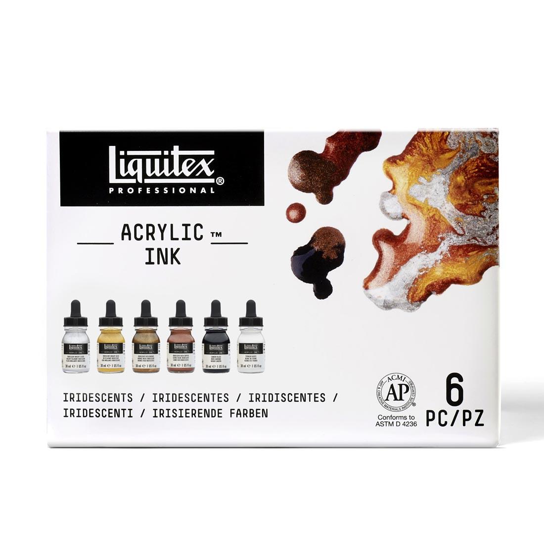 box of Liquitex Acrylic Ink Iridescents Set