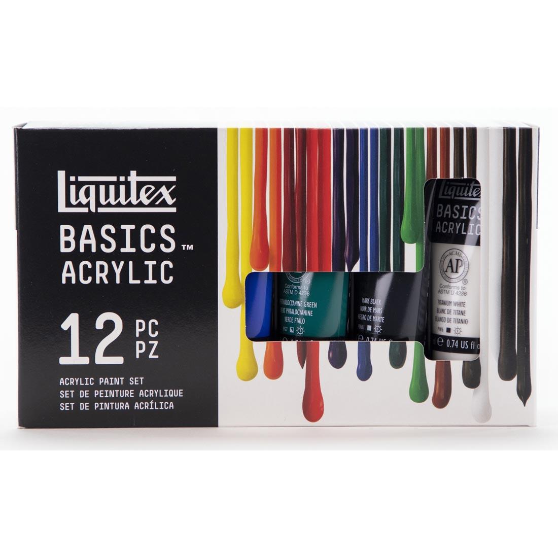 Liquitex Basics Acrylics 12-Color 0.75 oz. Tube Set