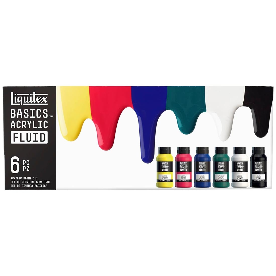 Liquitex Basics Acrylic Fluid 6-Color Set