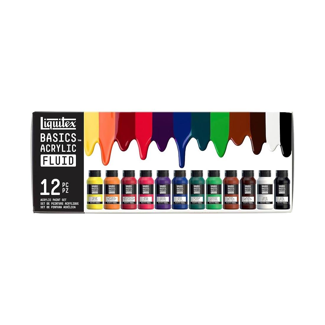 Liquitex Basics Acrylic Fluid 12-Color Set