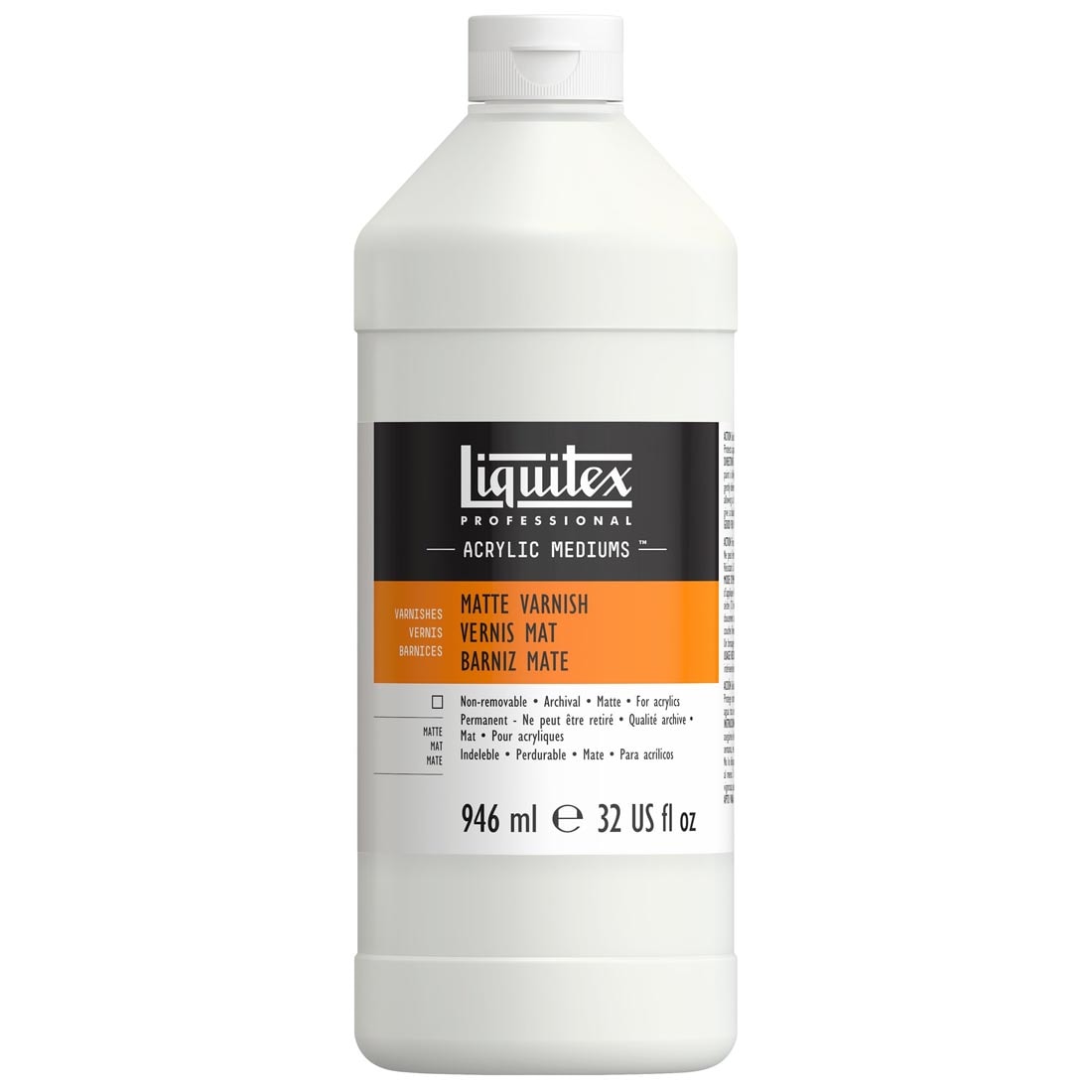 quart bottle of Liquitex Matte Varnish
