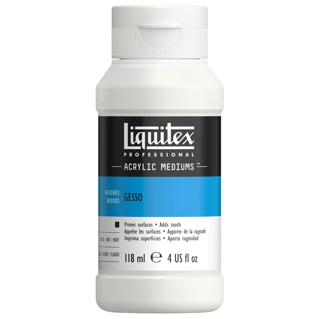 Liquitex Acrylic Gesso, White, 4 oz. Bottle