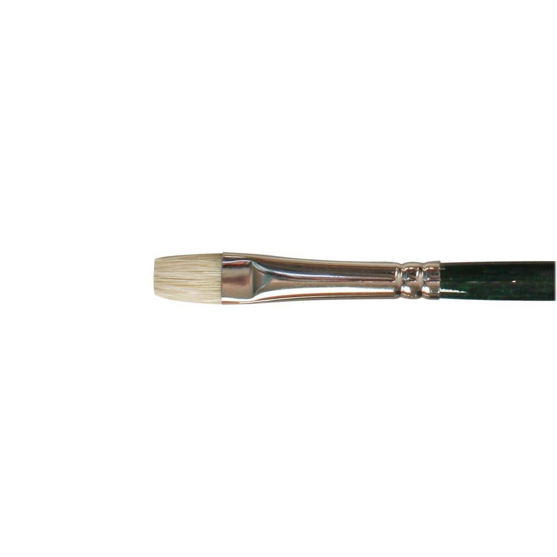 close up of brush head of Winsor & Newton Winton Bristle Brush Bright Size 6