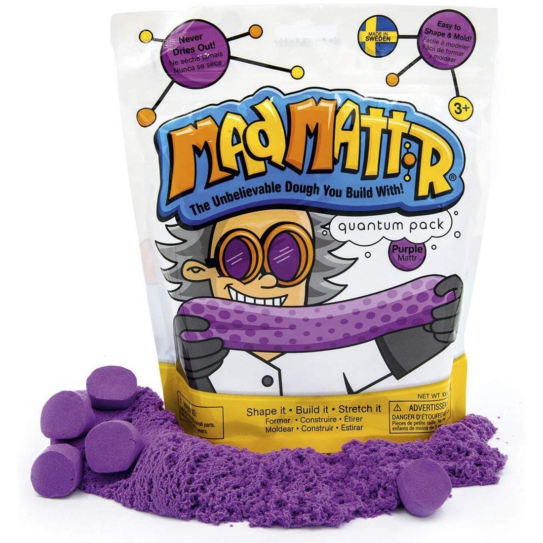 Mad Mattr Quantum Pack in purple, with some outside the package