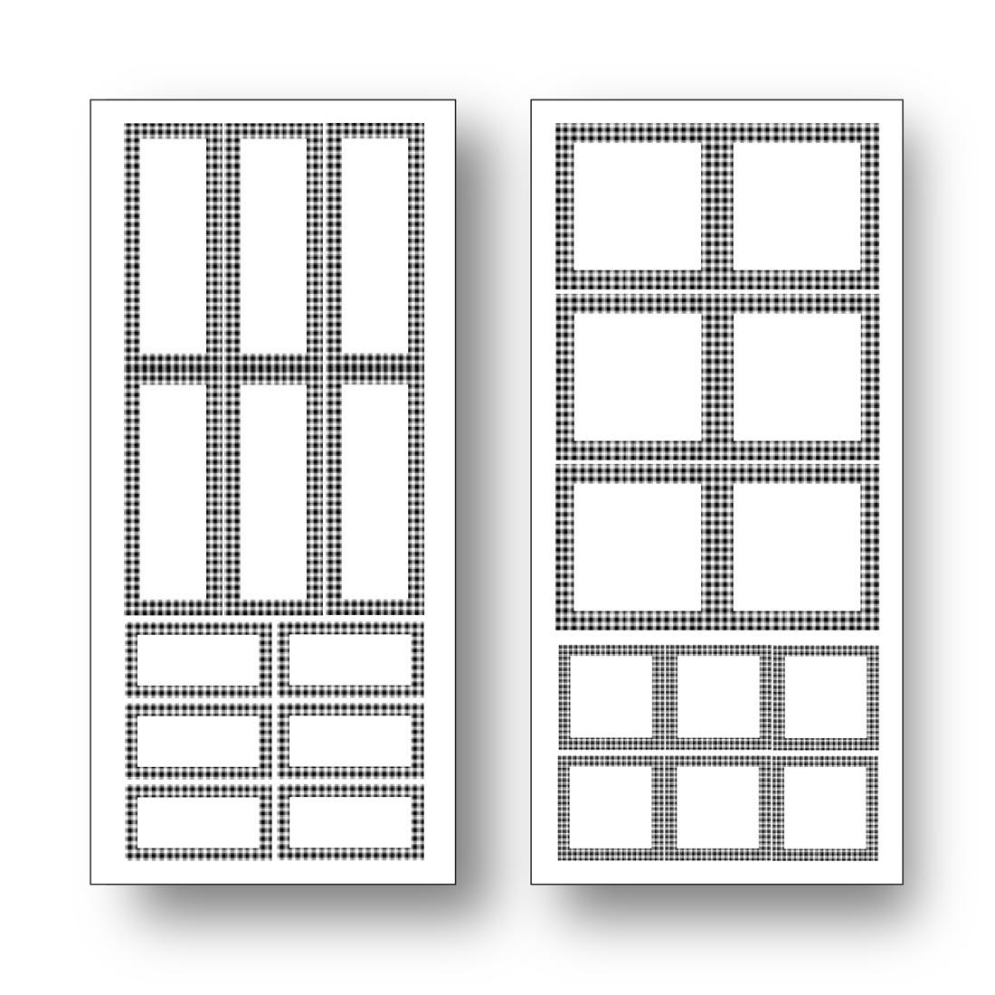 blank sheets of Wallies Square & Rectangle Dry Erase Labels