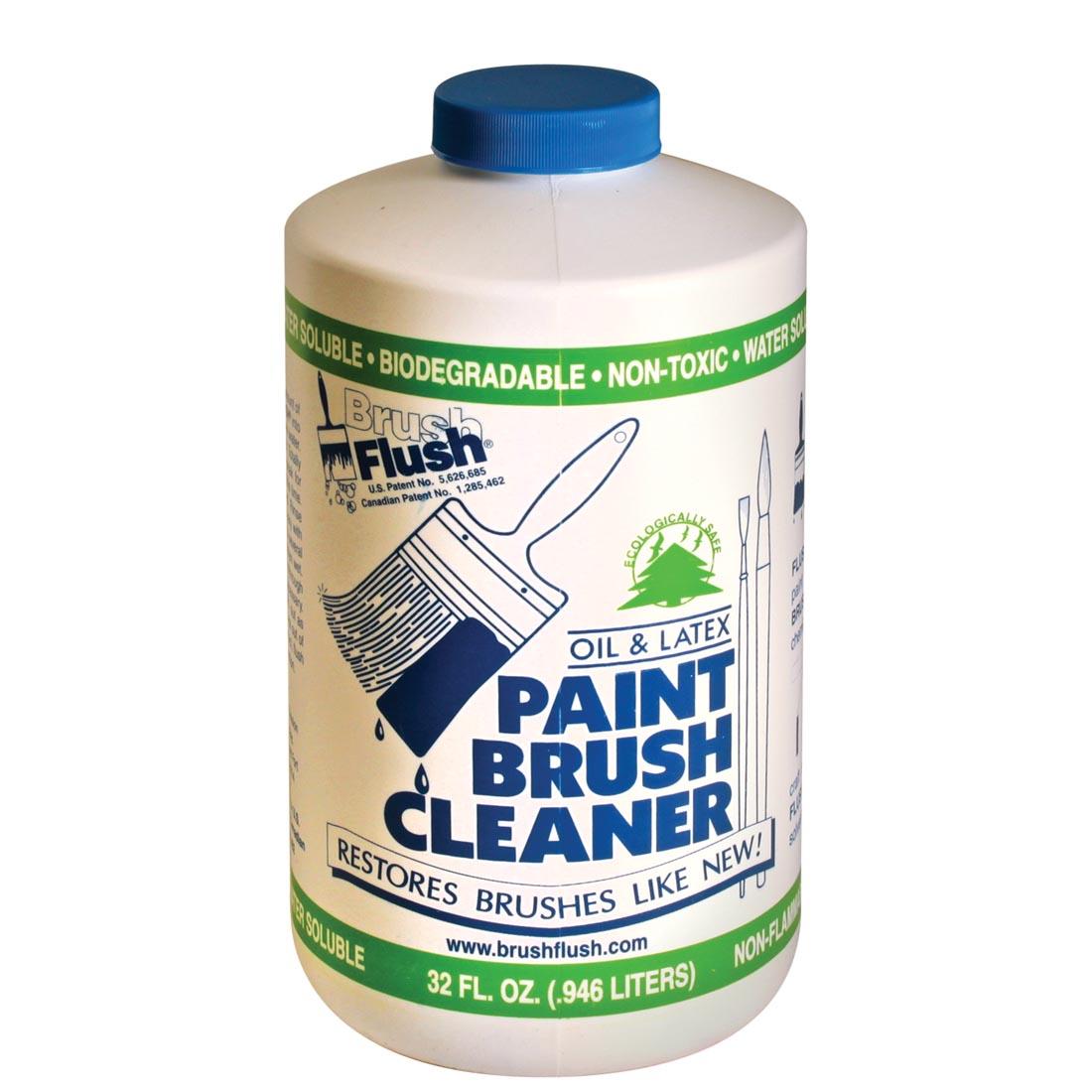 Quart bottle of Brush Flush Paint Brush Cleaner