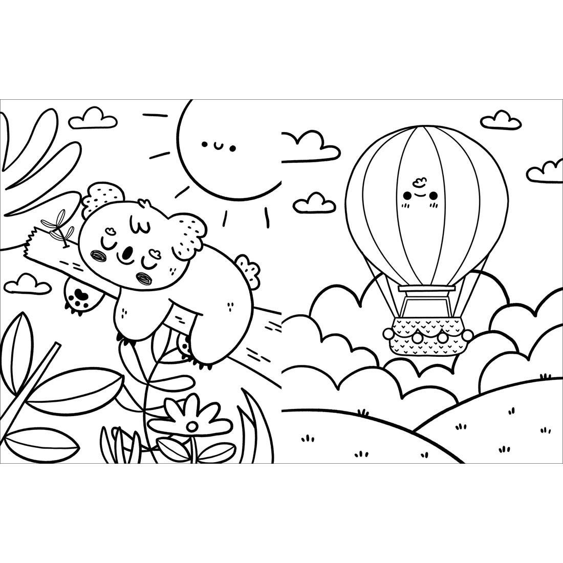 2 pages from The Big Book Of Kawaii Manga World Coloring