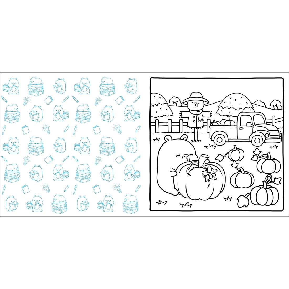 pages from Cozy Capy Cuddles Coloring Book