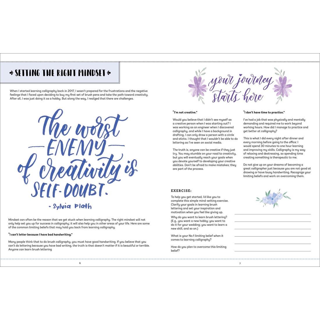 pages from Modern Calligraphy: Learn The Beautiful Art Of Brush Lettering Book