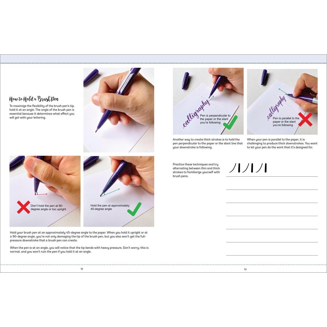 pages from Modern Calligraphy: Learn The Beautiful Art Of Brush Lettering Book