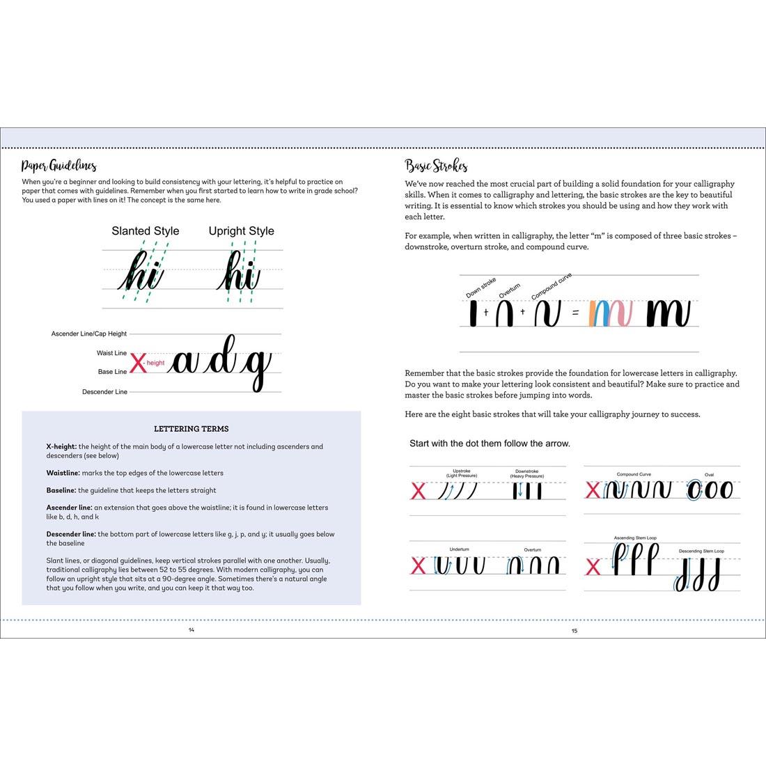 pages from Modern Calligraphy: Learn The Beautiful Art Of Brush Lettering Book