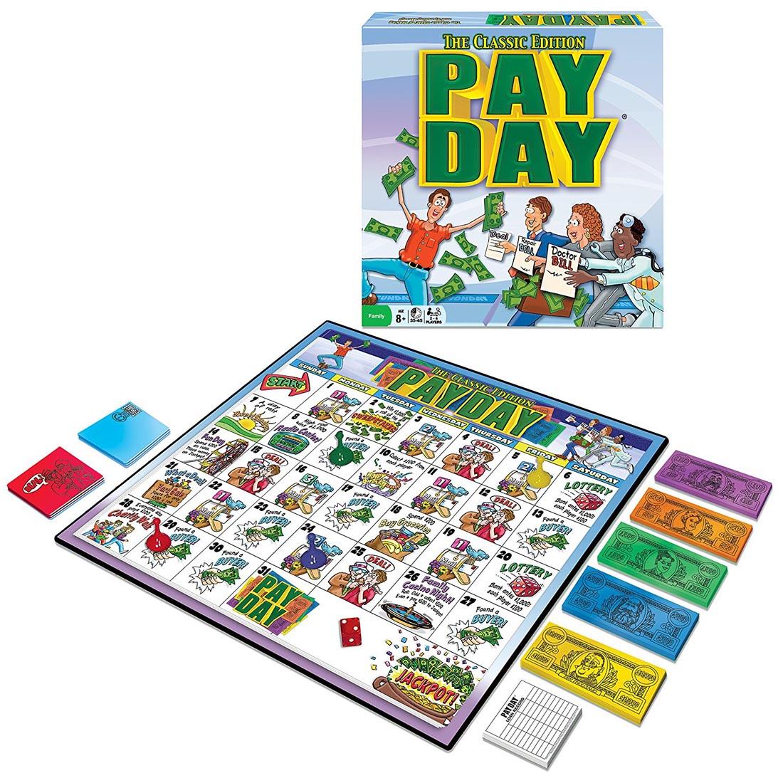 box and contends of Payday Board Game