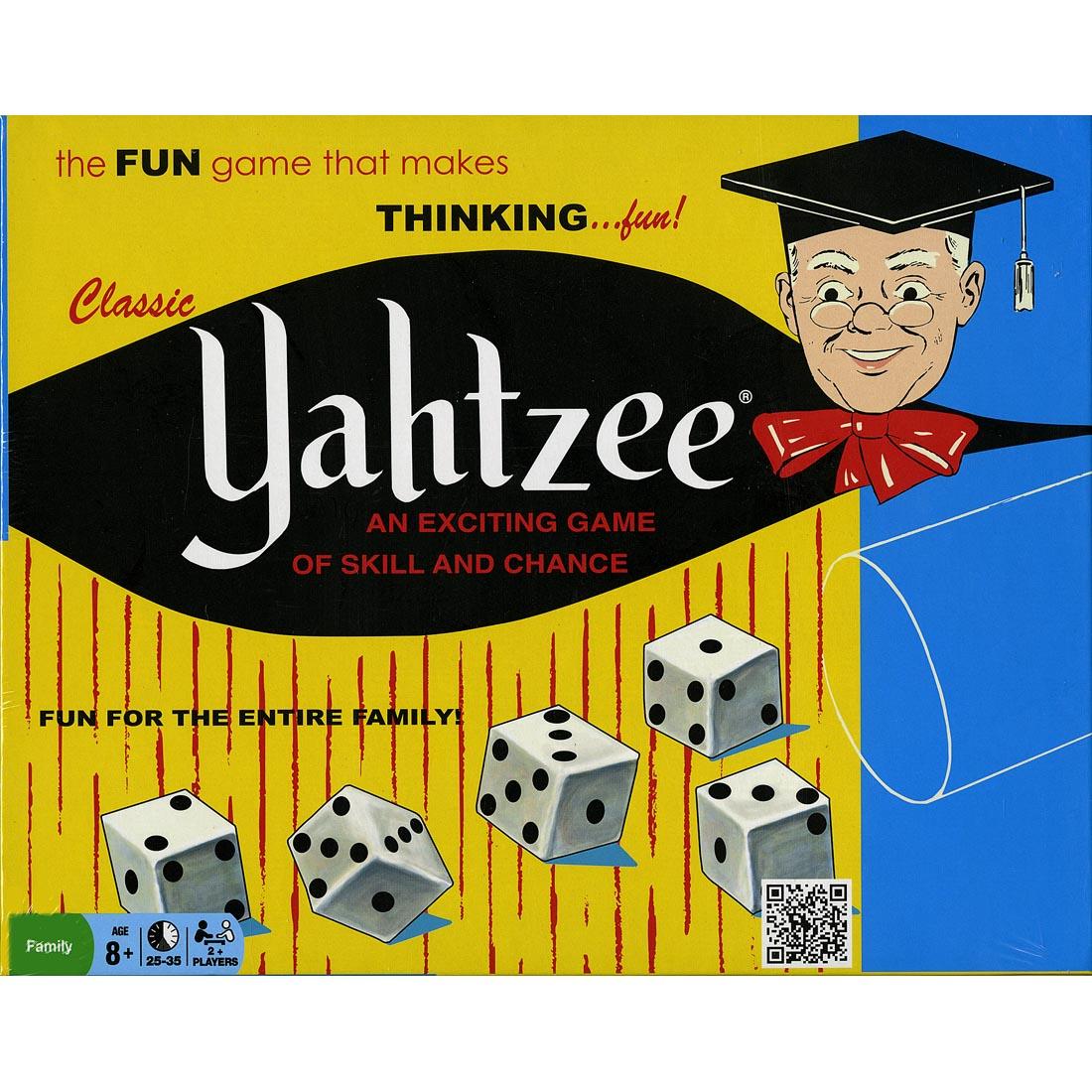 box cover of Classic Yahtzee game