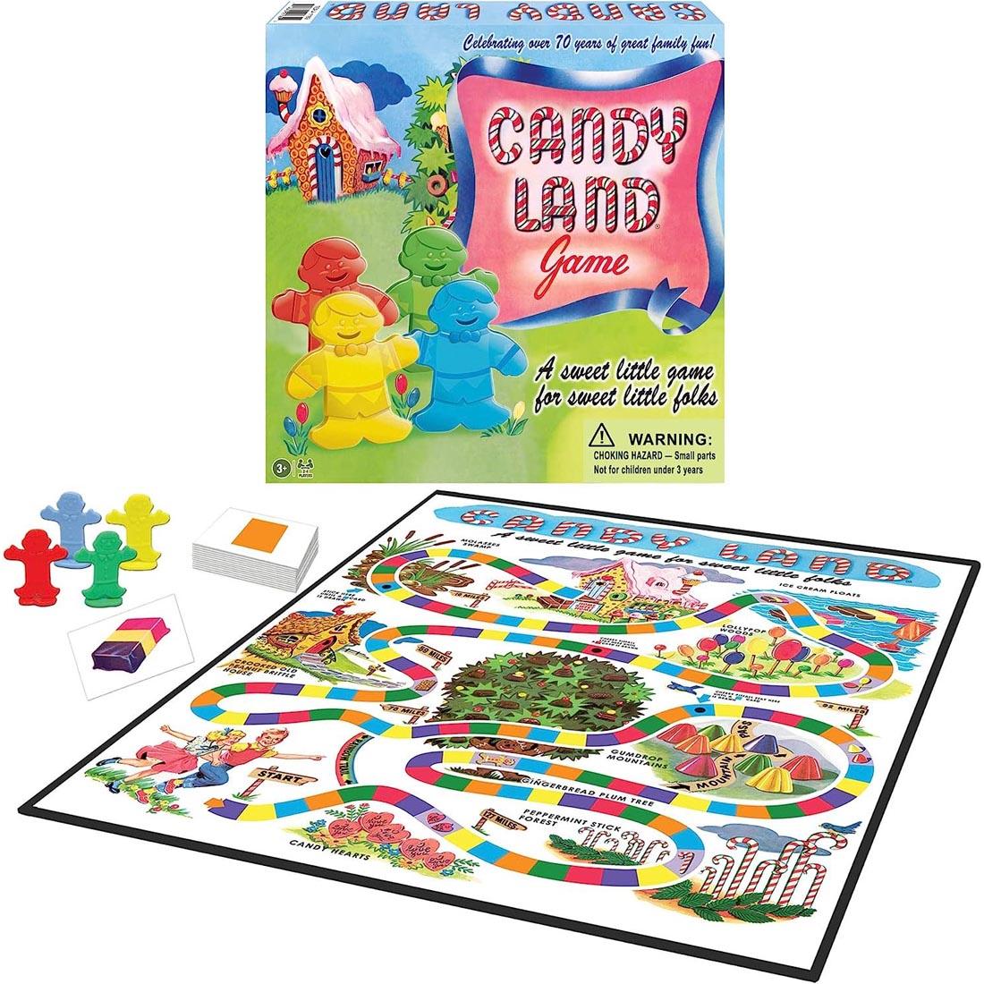 box and contents of Candy Land Game