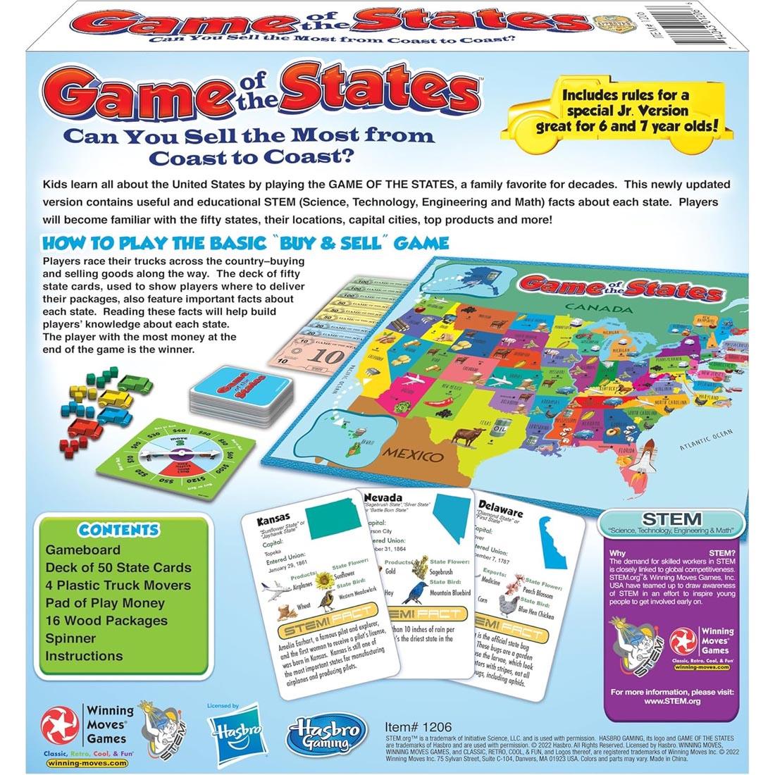 Back package of Game of the States