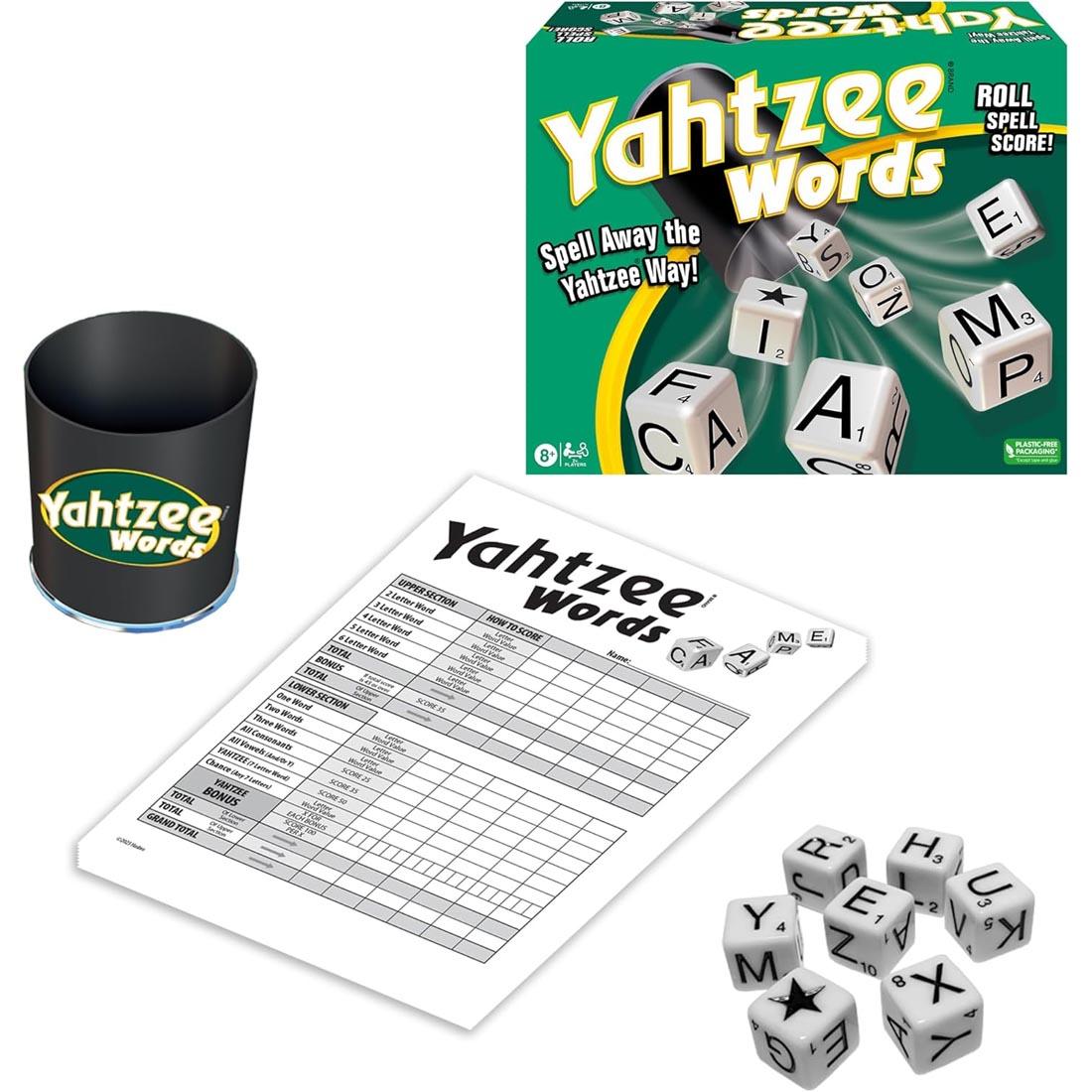 Yahtzee Words Dice Game