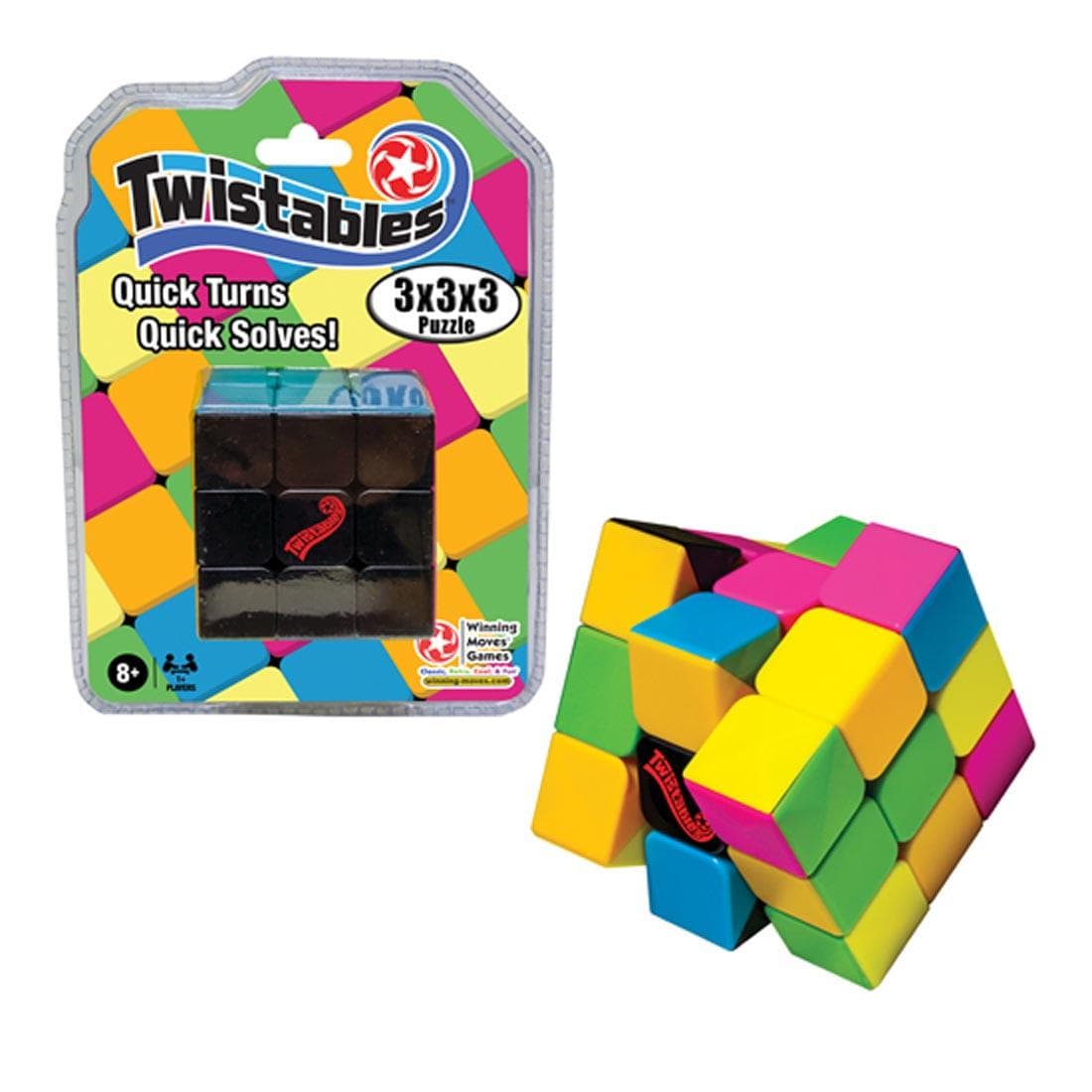 Twistables 3x3x3 Puzzle, shown inside and outside of packaging