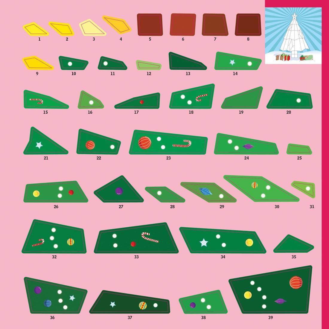 sample page from Christmas Paint by Sticker Kids book