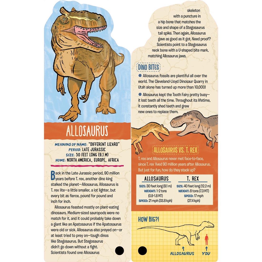 Allosaurus card from Fandex Kids: Dinosaurs