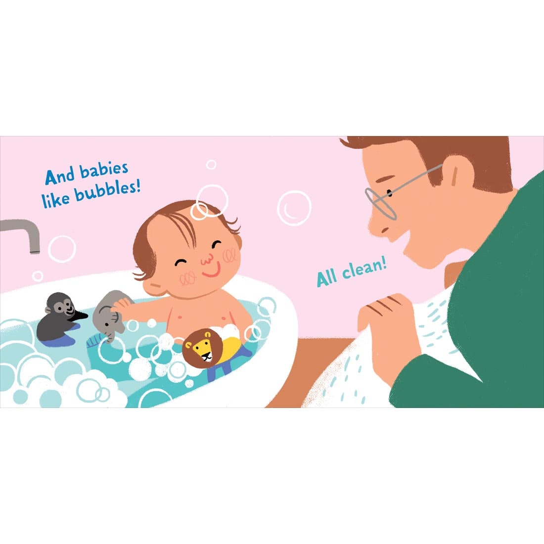 sample pages from the book Indestructibles: It's Bath Time!