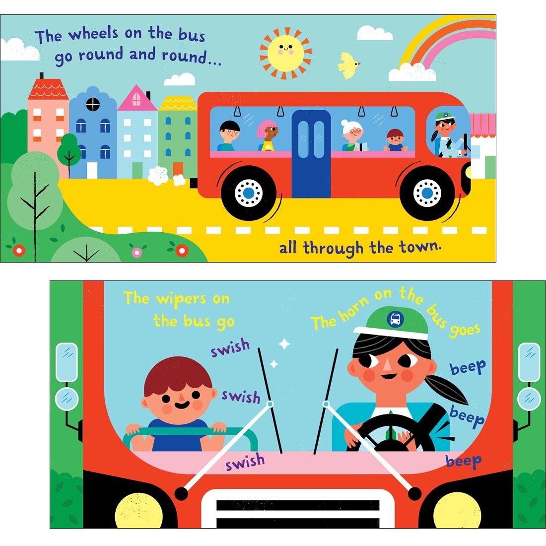 sample pages from the book Indestructibles: The Wheels on the Bus