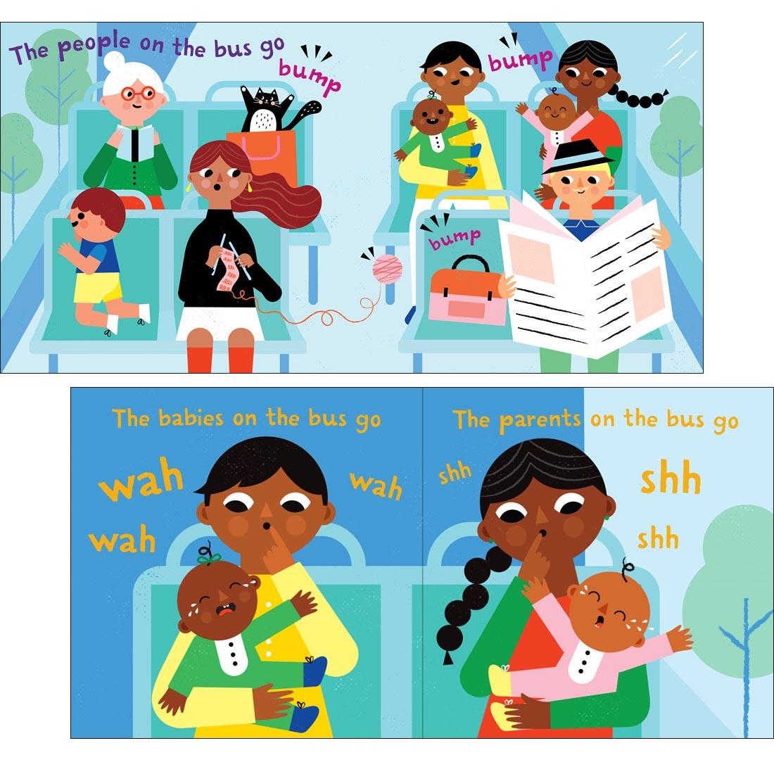 sample pages from the book Indestructibles: The Wheels on the Bus