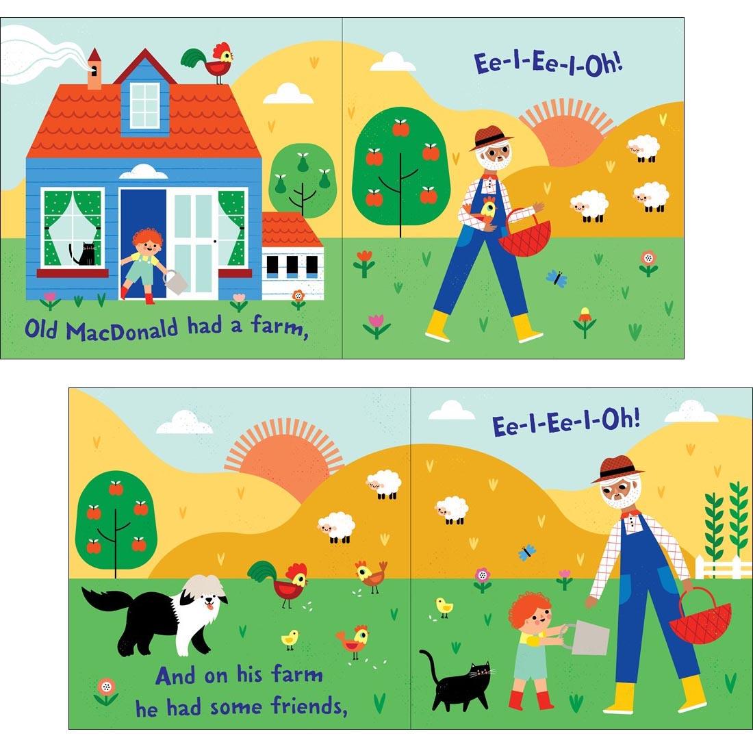 sample pages from the book Indestructibles: Old MacDonald Had a Farm