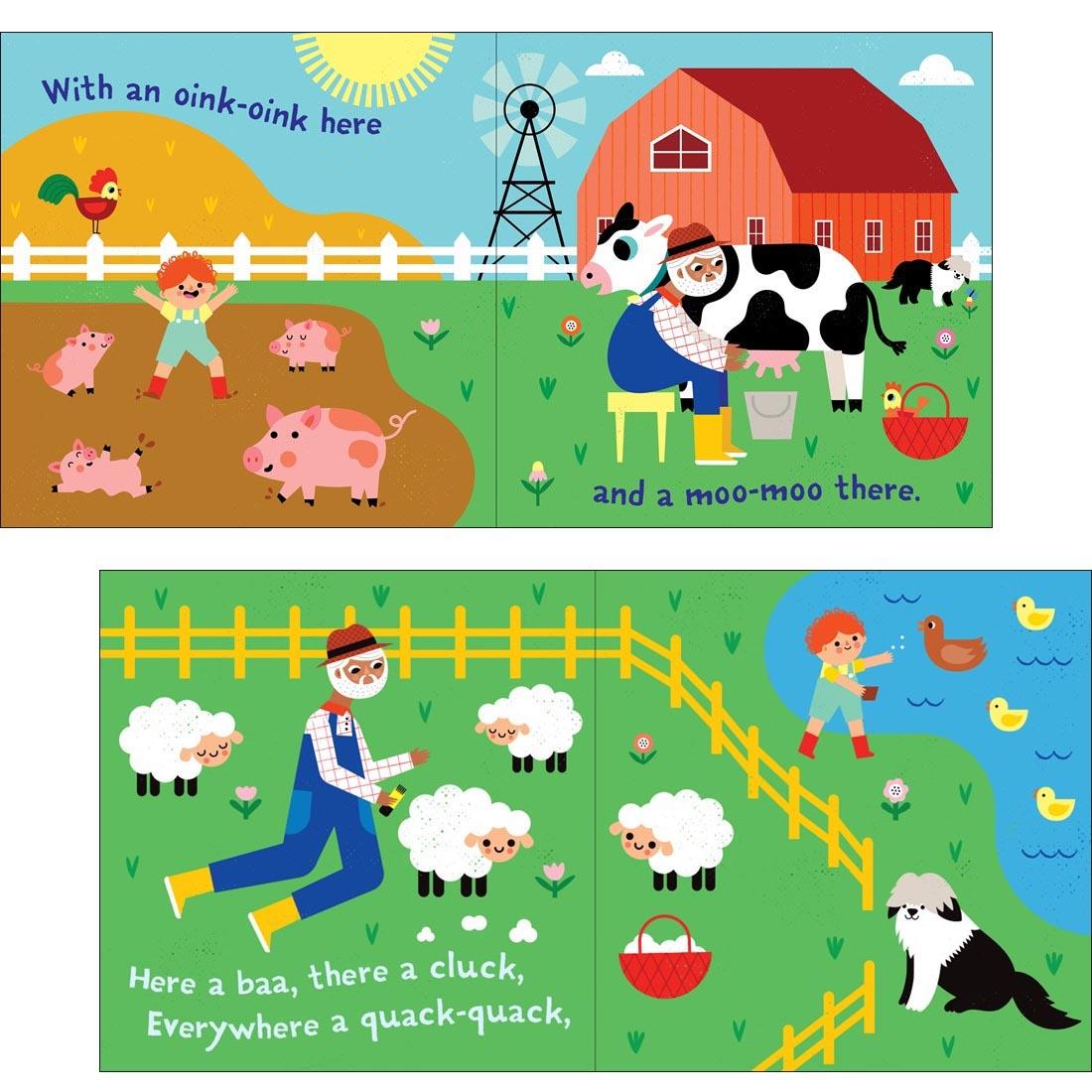 sample pages from the book Indestructibles: Old MacDonald Had a Farm