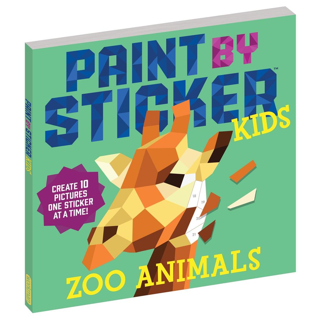 front cover of the book Zoo Animals Paint by Sticker Kids