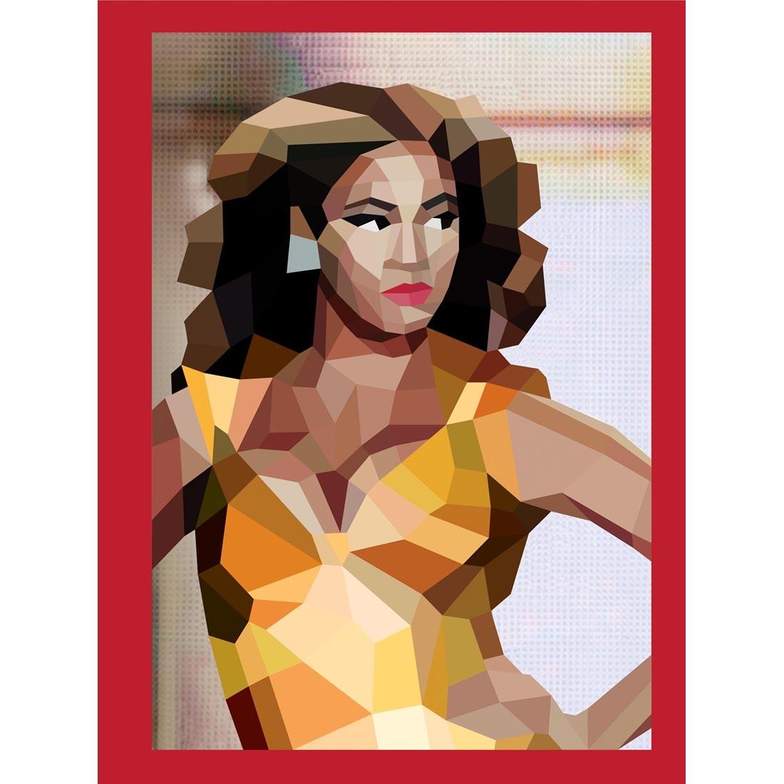 completed Beyoncé picture from the Music Icons Paint By Sticker book