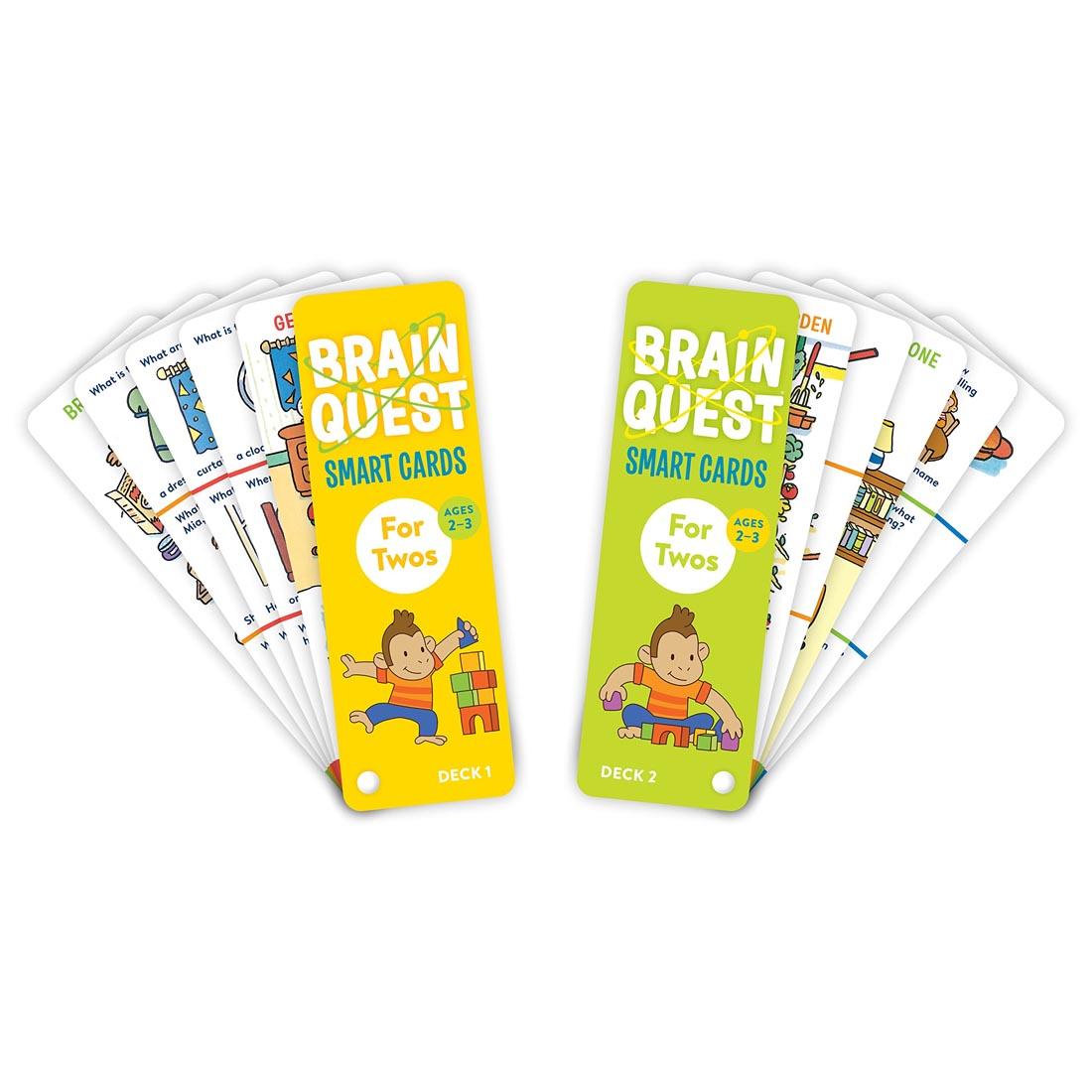 both decks of Brain Quest Smart Cards For Twos