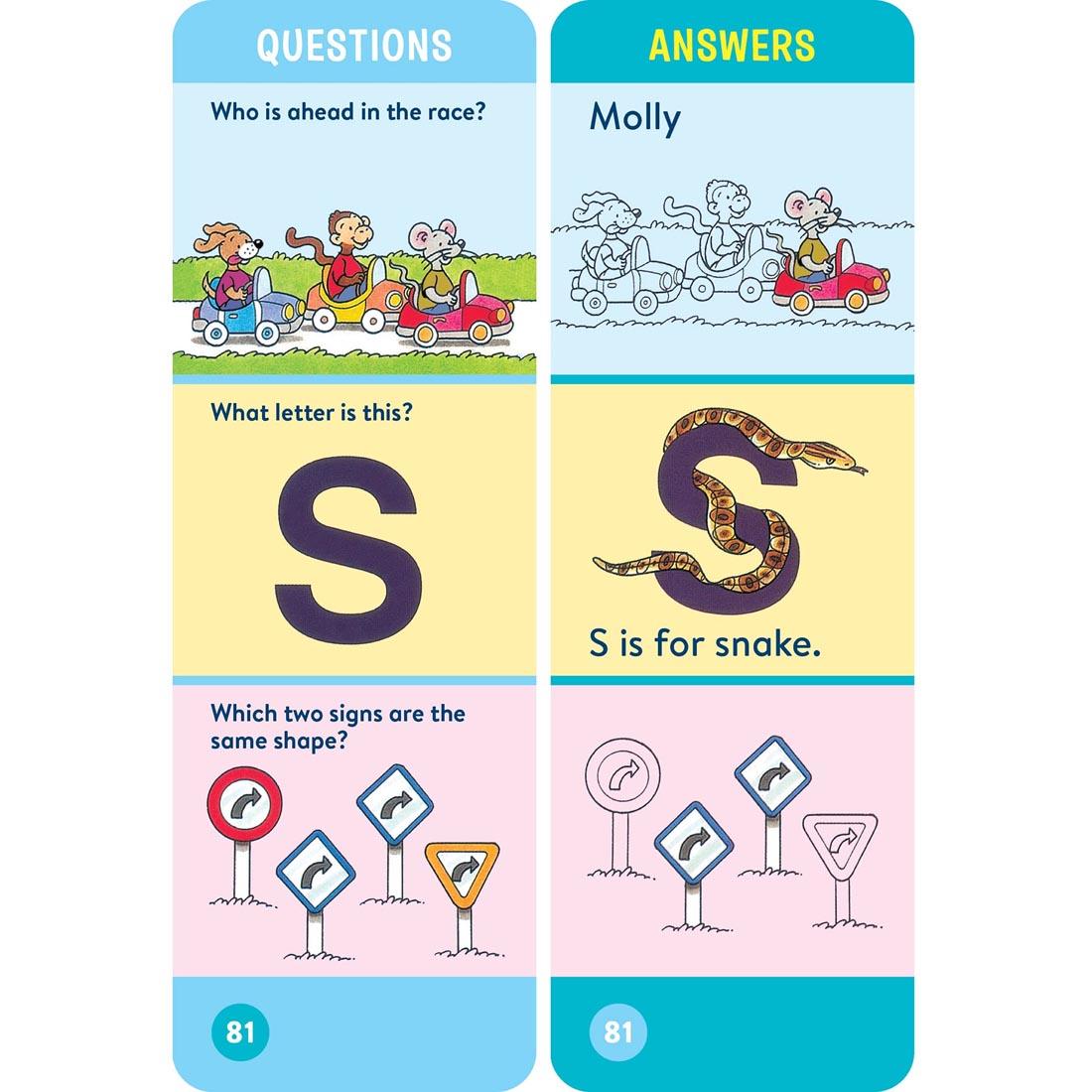 sample question and answer cards from Brain Quest Smart Cards For Threes