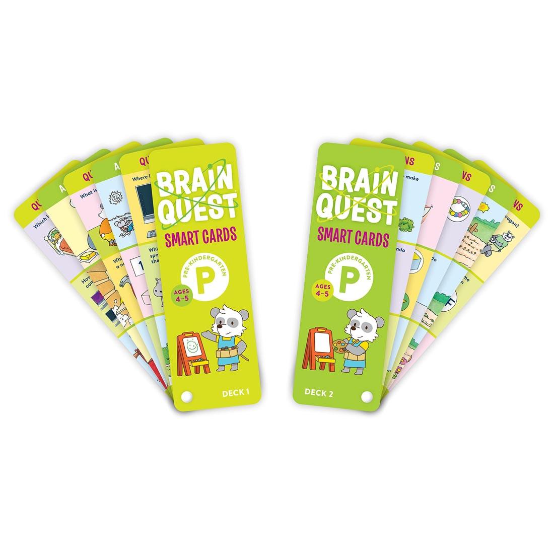 both decks of Brain Quest Smart Cards Pre-Kindergarten