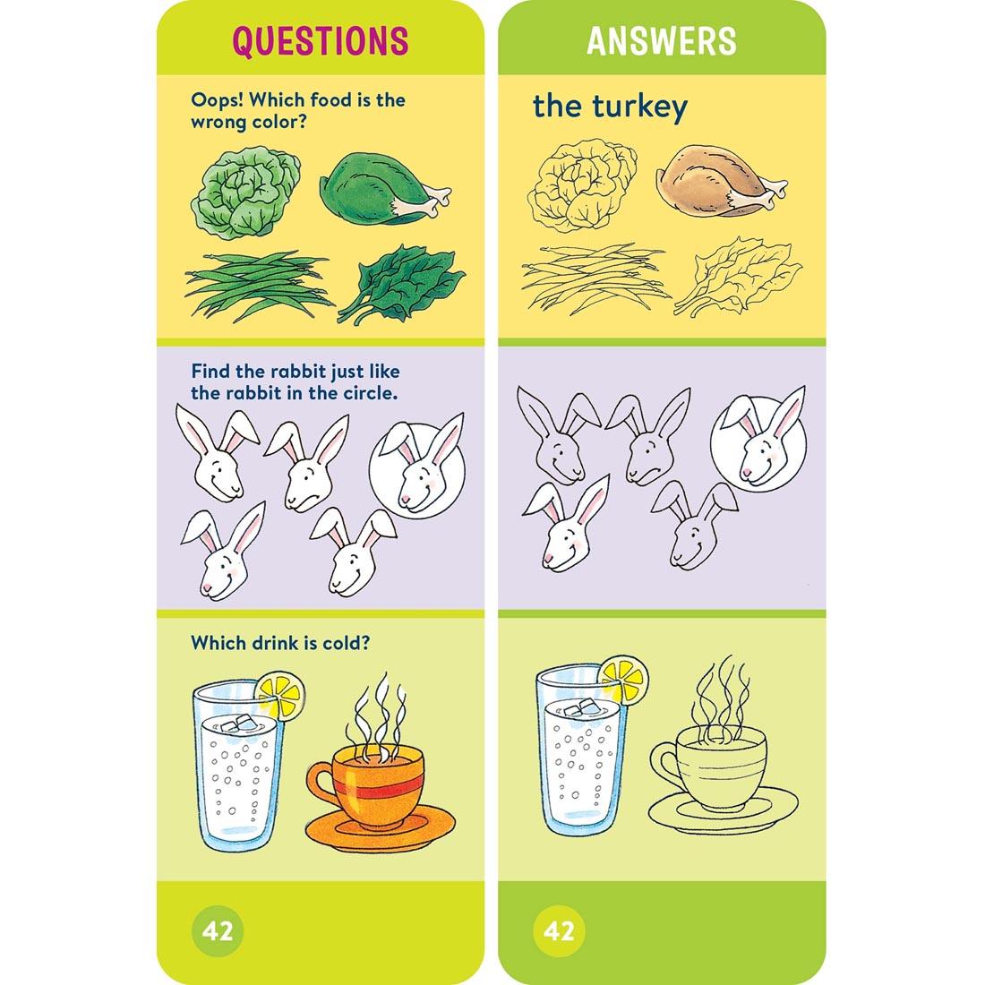 sample question and answer cards from Brain Quest Smart Cards Pre-Kindergarten