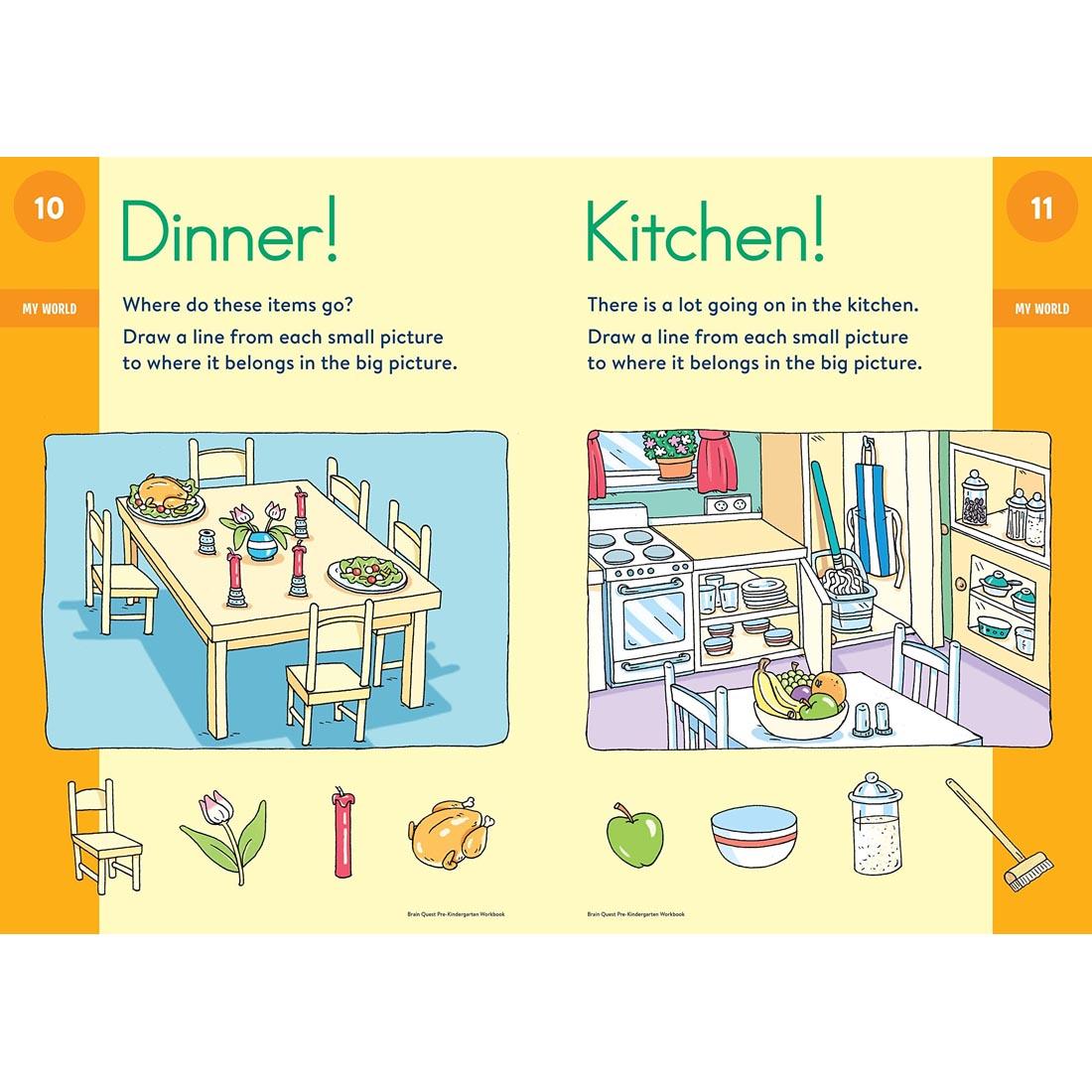 sample pages from Brain Quest Workbook Pre-K
