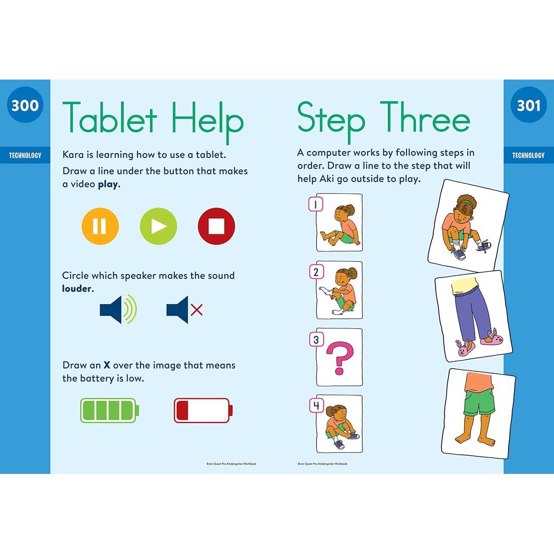 sample pages from Brain Quest Workbook Pre-K