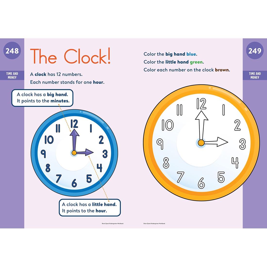 sample pages from Brain Quest Workbook Kindergarten